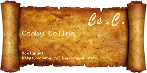 Csaby Celina névjegykártya